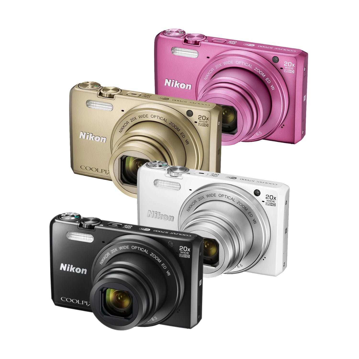 Câmera Digital Nikon Coolpix S7000 com Wi-Fi e Zoom Óptico 20x