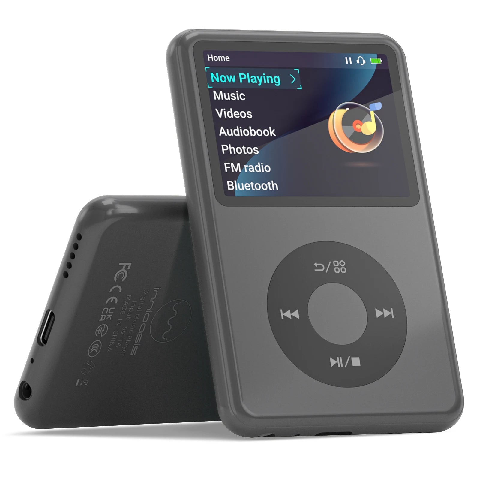 INNIOASIS Y1 128GB MP3 Player Bluetooth com Rádio FM e Alto