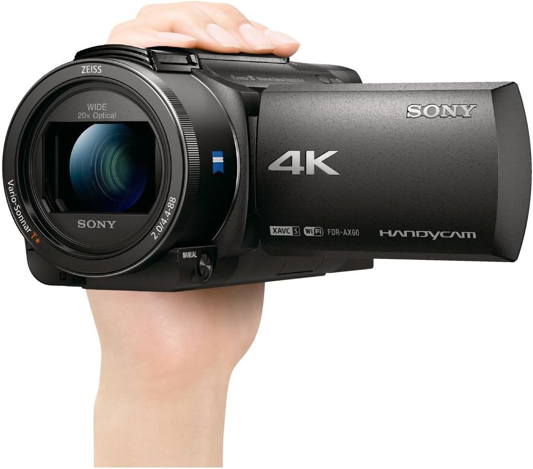 Sony FDR-AX60 Handycam 4K UHD com Zoom Óptico 20x – OctoShop