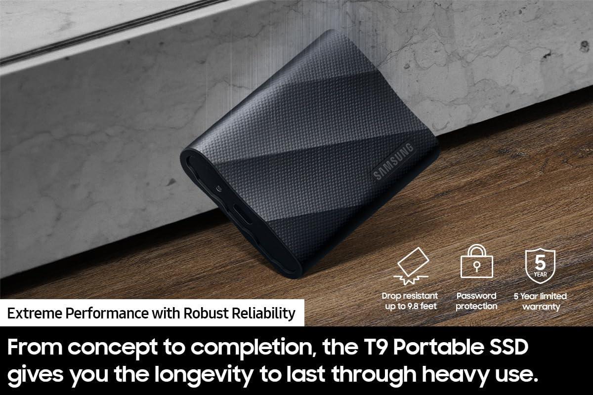 Samsung T9 2TB: SSD Portátil Ultra Rápido com Leitura de