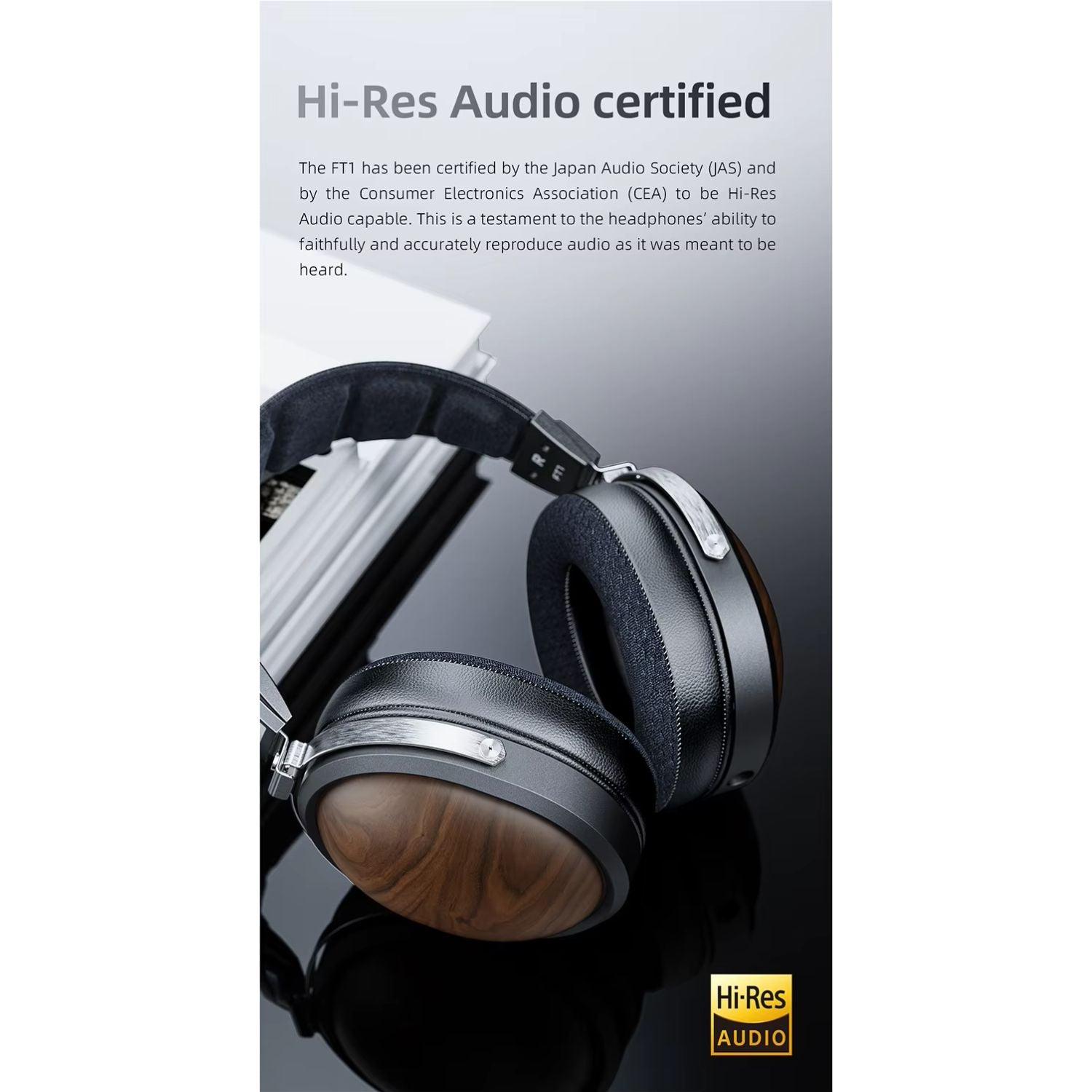 FiiO FT1 Over-Ear Fechado | Som Hi-Fi, Madeira Premium, Driver