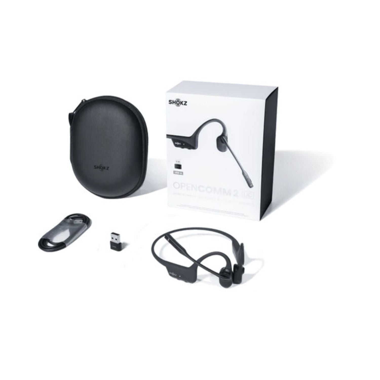 Fone de Ouvido Shokz OpenComm 2 Bluetooth com cancelamento de