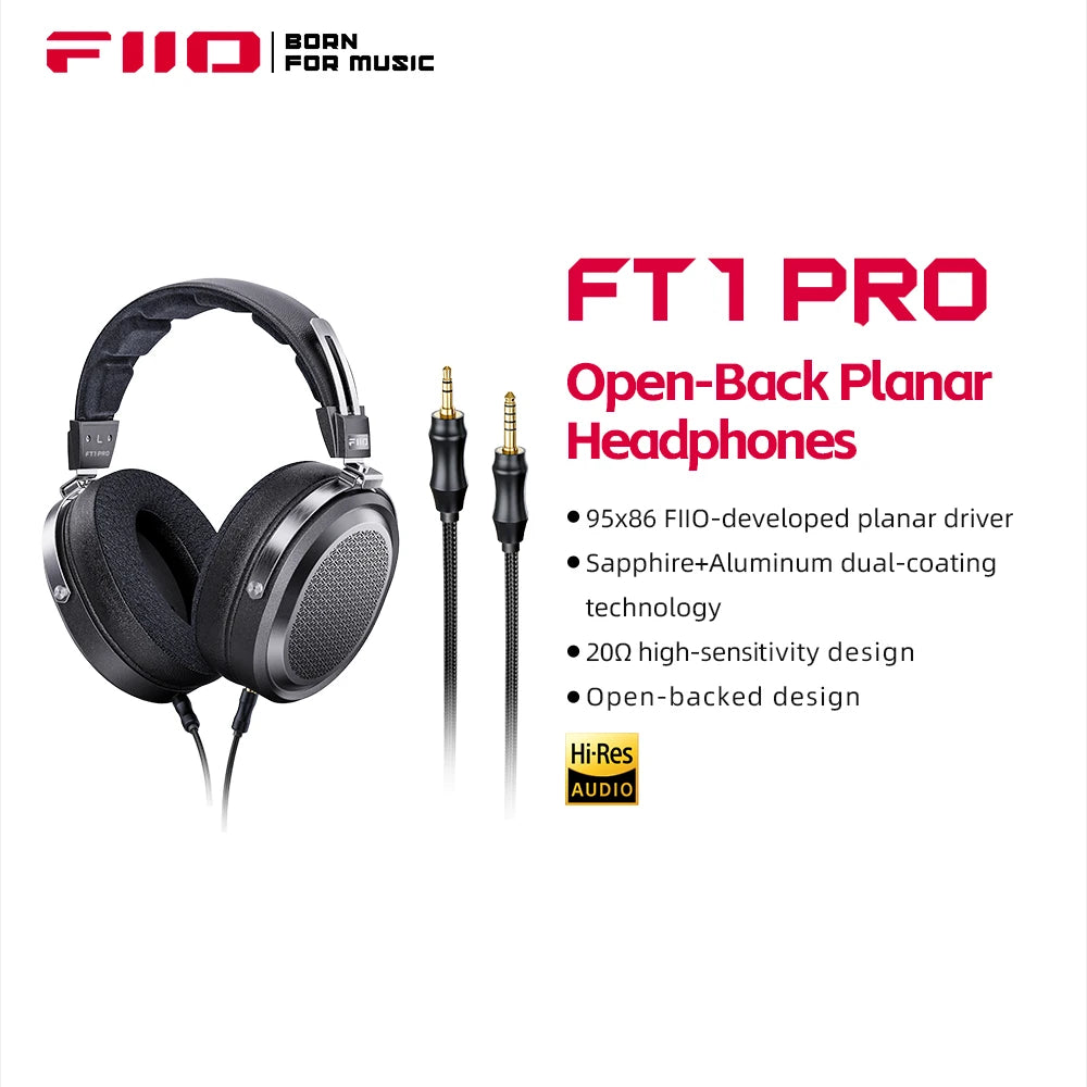 FiiO FT1 Pro Fone Hi-Fi Planar Magnético Aberto com Fio – OctoShop