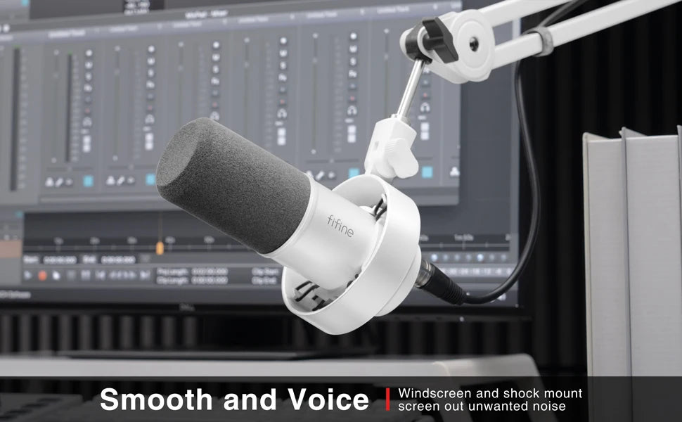 Fifine Microphone ホワイト K688CT obanaページFIFINE Dynamic White Fifine Microphone ホワイト K688CT obanaページFIFINE Dynamic White