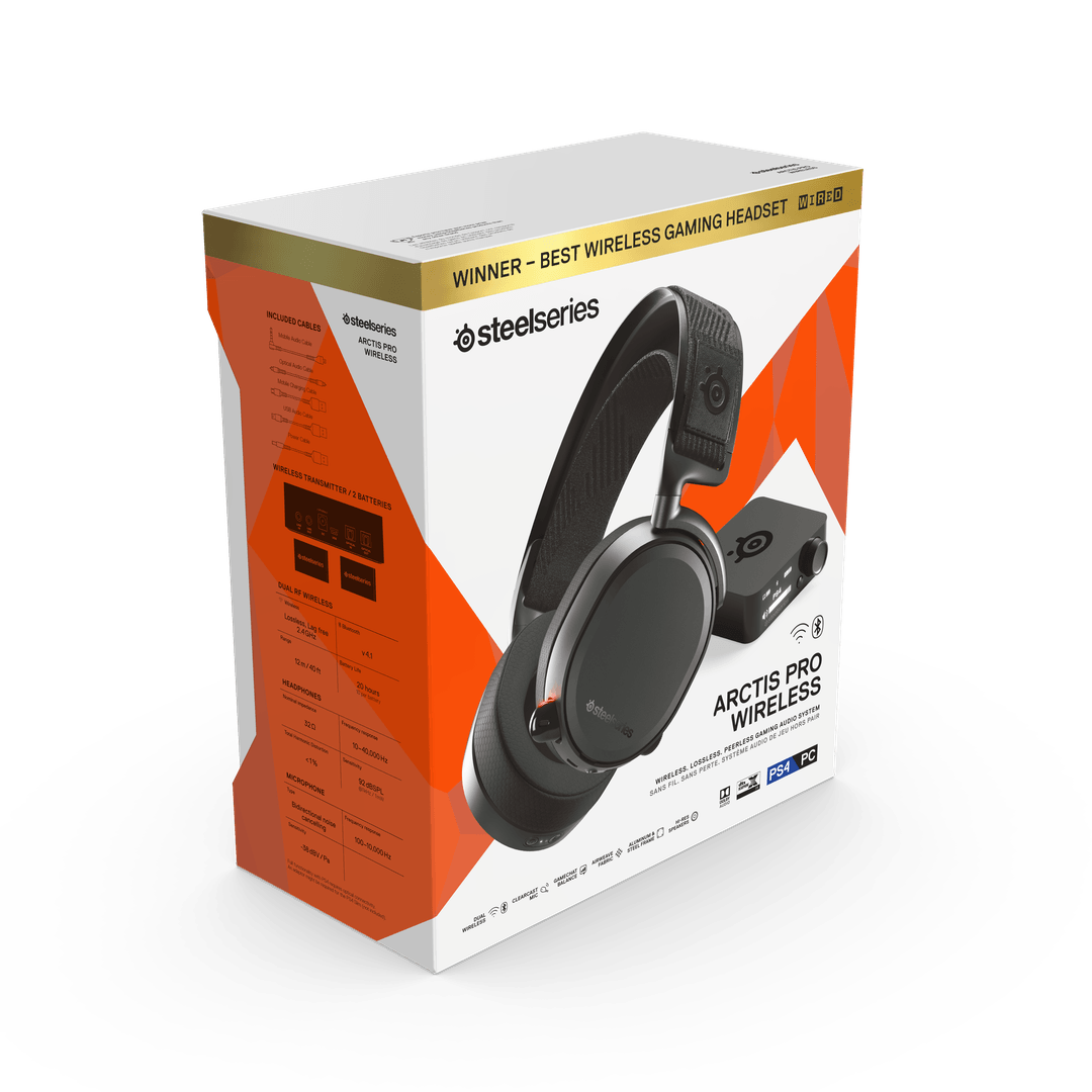SteelSeries Arctis Pro Wireless - Fones Gamer Hi-Fi Sem Fios